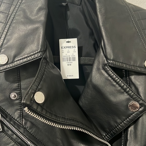 Express Faux Leather Jacket, new with tags - Picture 3 of 5